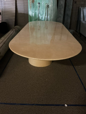Karl Springer Goat Skin Oval Dining Table 112x44