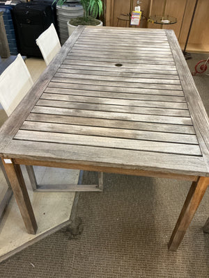 Restoration Hardware Set Of 6  Aegean Aluminum & Mesh Chairs + Table 80x39