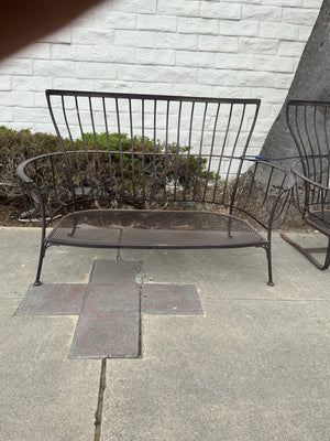 Iron (believed to be OW Lee) Patio set 4 Pc Set - Cusions need recovering