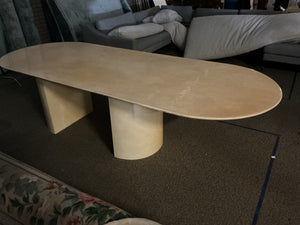 Karl Springer Goat Skin Oval Dining Table 112x44