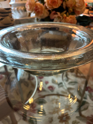 Clear Heavy Glass serving pieces