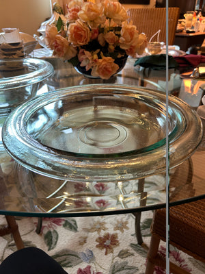 Clear Heavy Glass serving pieces