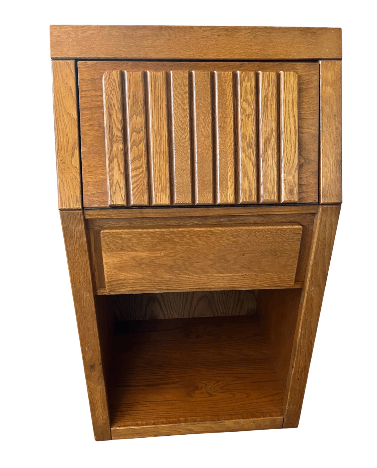 Solid Oak Slatted Door Secretary Desk 22x18x32