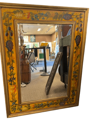 Italian Tuscan Style Painted Decorated Mirror 37 x 50