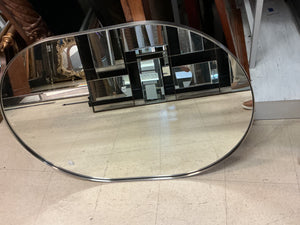 Oval Mirror With Sleek Metal Frame 40 x 30