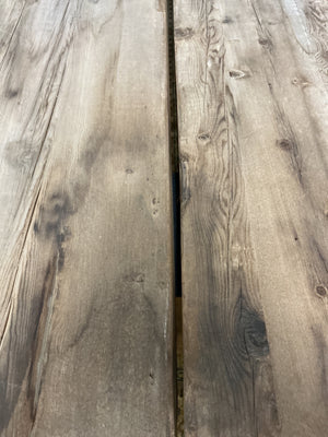 Monumental Reclaimed Pine Rustic Plank Farmhouse Dining Table – 130"130x41x30