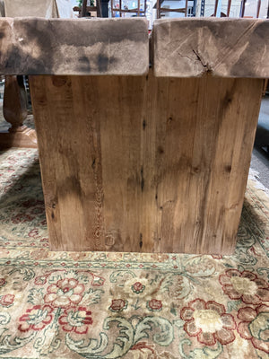 Monumental Reclaimed Pine Rustic Plank Farmhouse Dining Table – 130"130x41x30