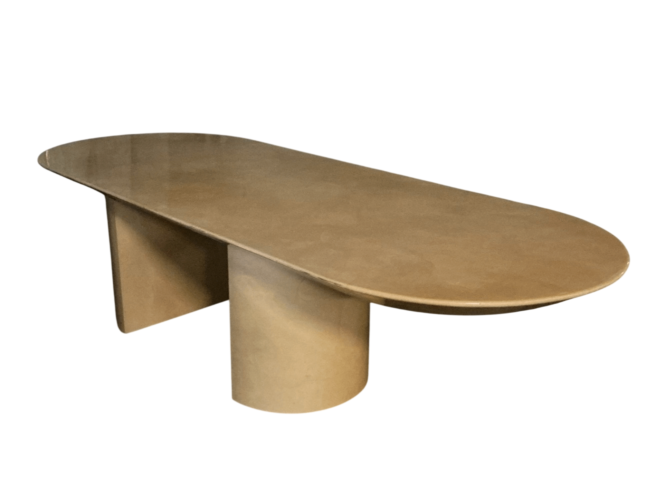 Karl Springer Goat Skin Oval Dining Table 112x44