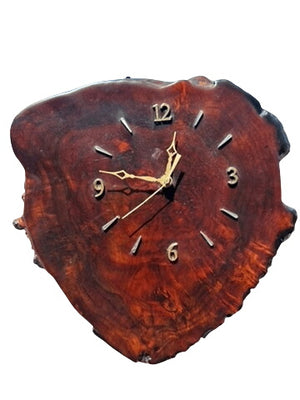 Live Edge Wood Slab Wall Clock 11"