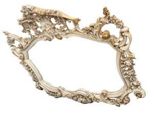 Italian Rococo Style Carved Floral Gilt Mirror, 42" × 46"