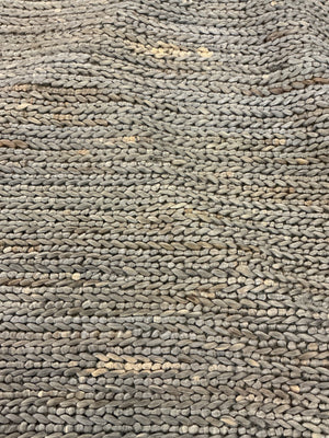 Natural Jute Chunky Textured Weave Area Rug, Approx. 9'3" x 11'9"