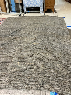 Natural Jute Chunky Textured Weave Area Rug, Approx. 9'3" x 11'9"