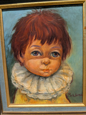 Boy Clown 16"x12
