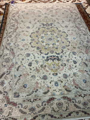 Persian Tabriz Silk & Wool  Rug 6x10