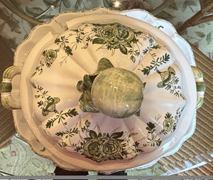 Made in Italy Green and white tureen