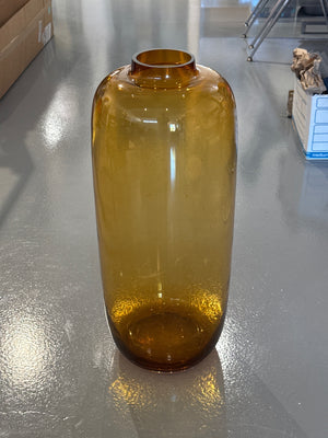 Vintage amber glass floor case