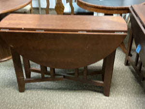  Double Drop-Leaf Round Dining Table - 42" x 30"