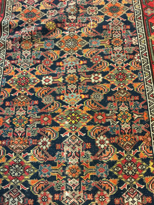 Antique Persian Malayer/Hamadan Runner Rug 3'7" x 18'10"