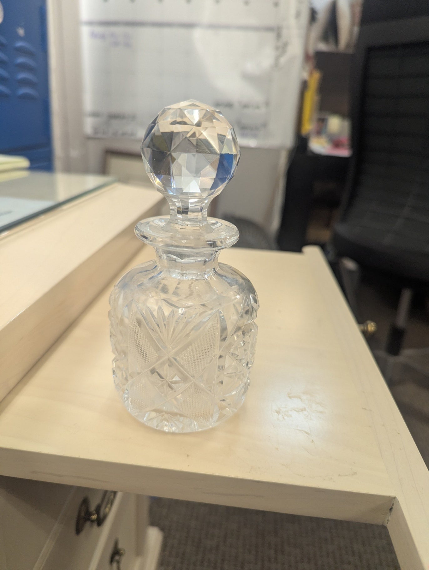 Small Lead Glass Decanter 6.5"