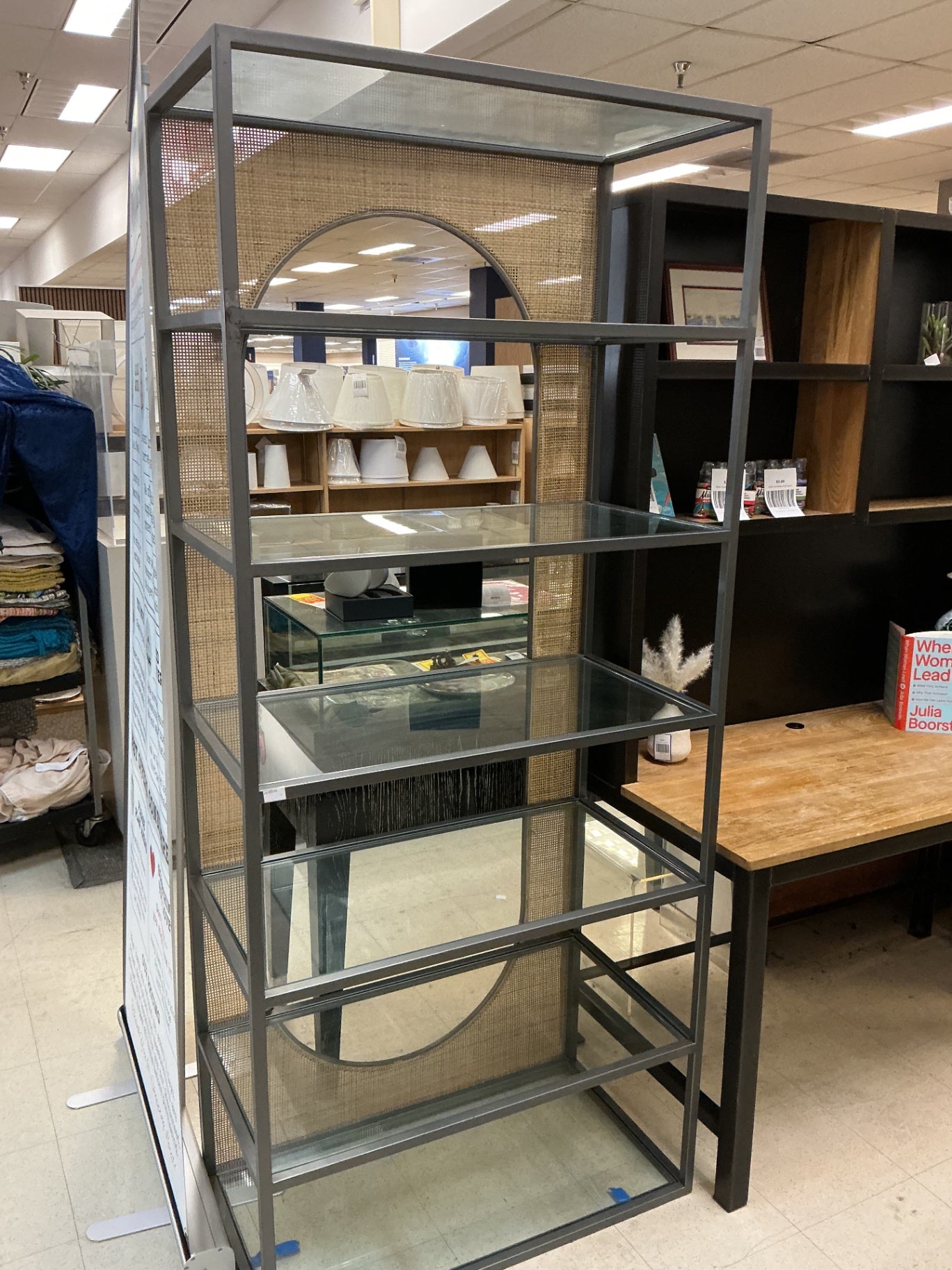 Mora Gunmetal Bookcase - 34" x 19" x 78"