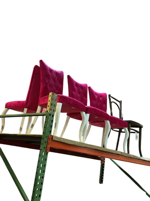 4 Vibrant Rose Upholstered Chairs (set of 4)