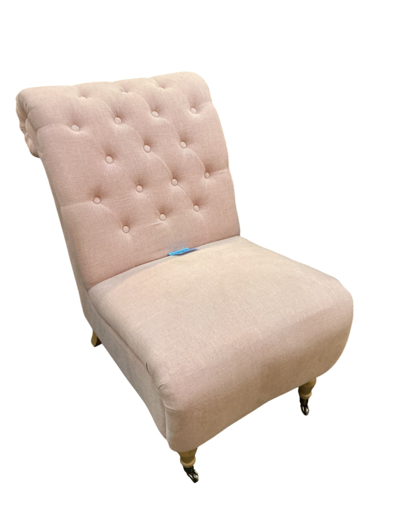 Modern Pink Tufted Slipper Chair