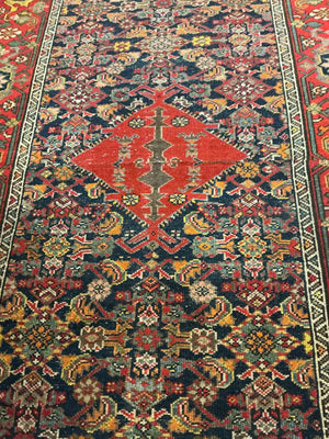 Antique Persian Malayer/Hamadan Runner Rug 3'7" x 18'10"