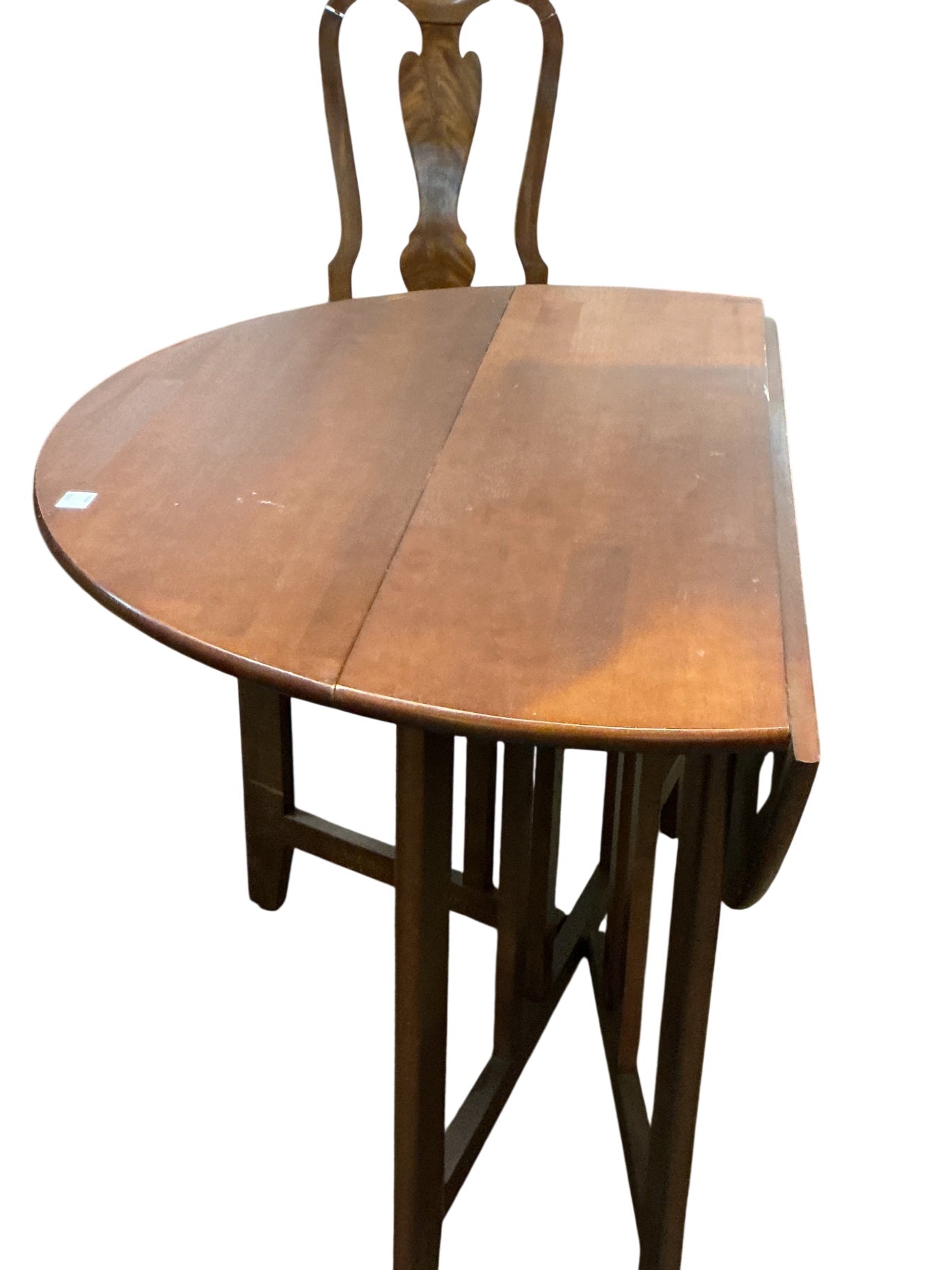 Double Drop-Leaf Round Dining Table - 42" x 30"