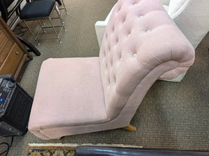 Modern Pink Tufted Slipper Chair