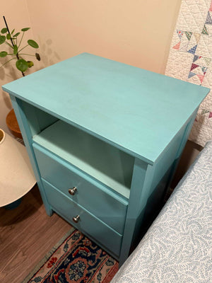 Green Solid Wood night stand