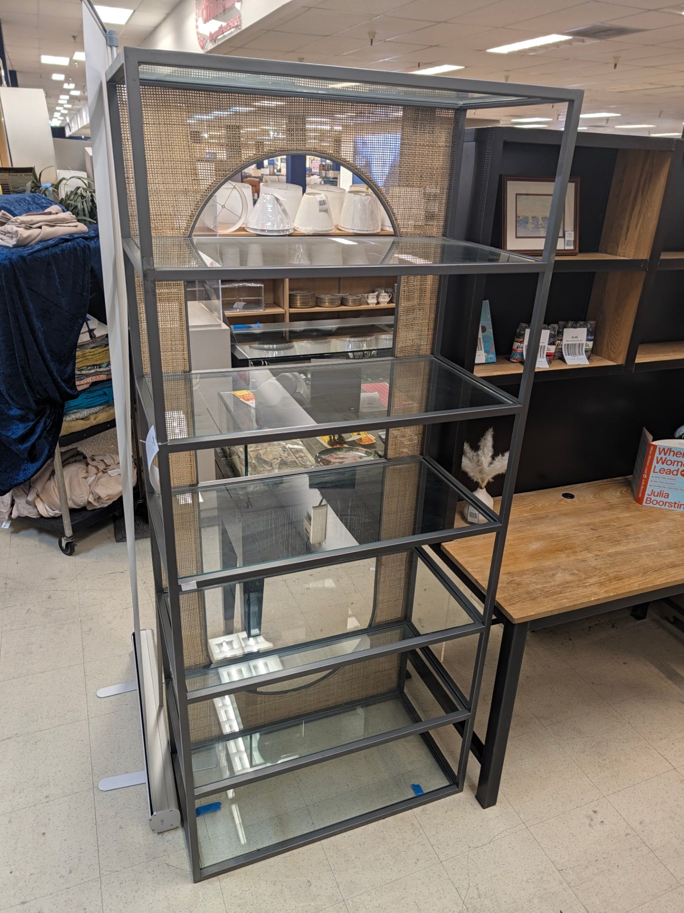 PIC *Mora Gunmetal Bookcase - 34" x 19" x 78"