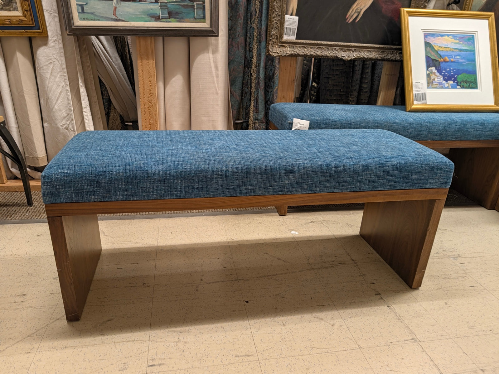 PIC *Upholstered Bench - 48" x 16" x 20" NEEDS NEW TAGs