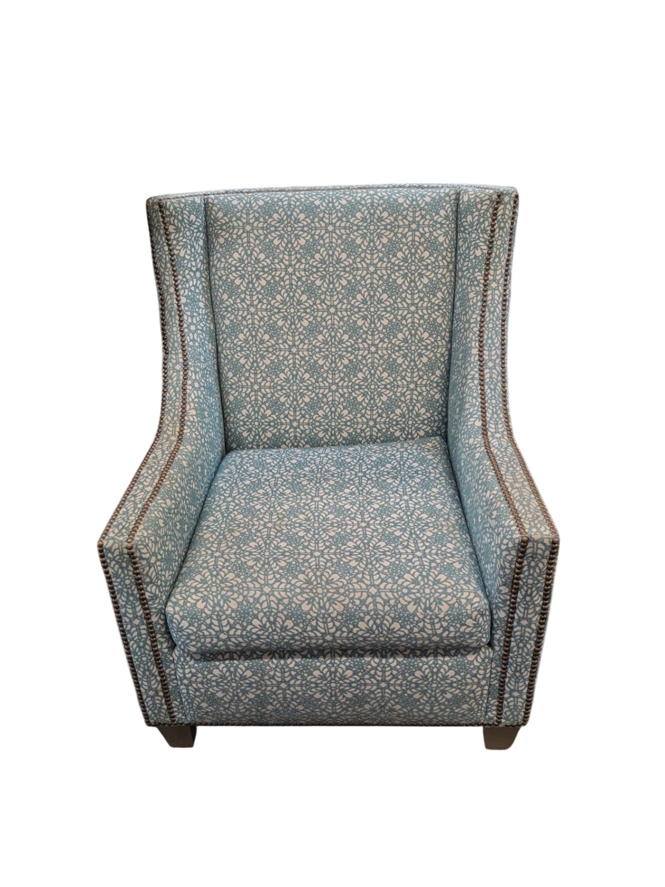 Large Square-Back Lounge Chair with Nailhead Trim (EACH)