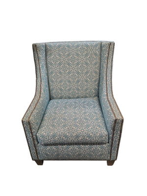 Large Square-Back Lounge Chair with Nailhead Trim (EACH)