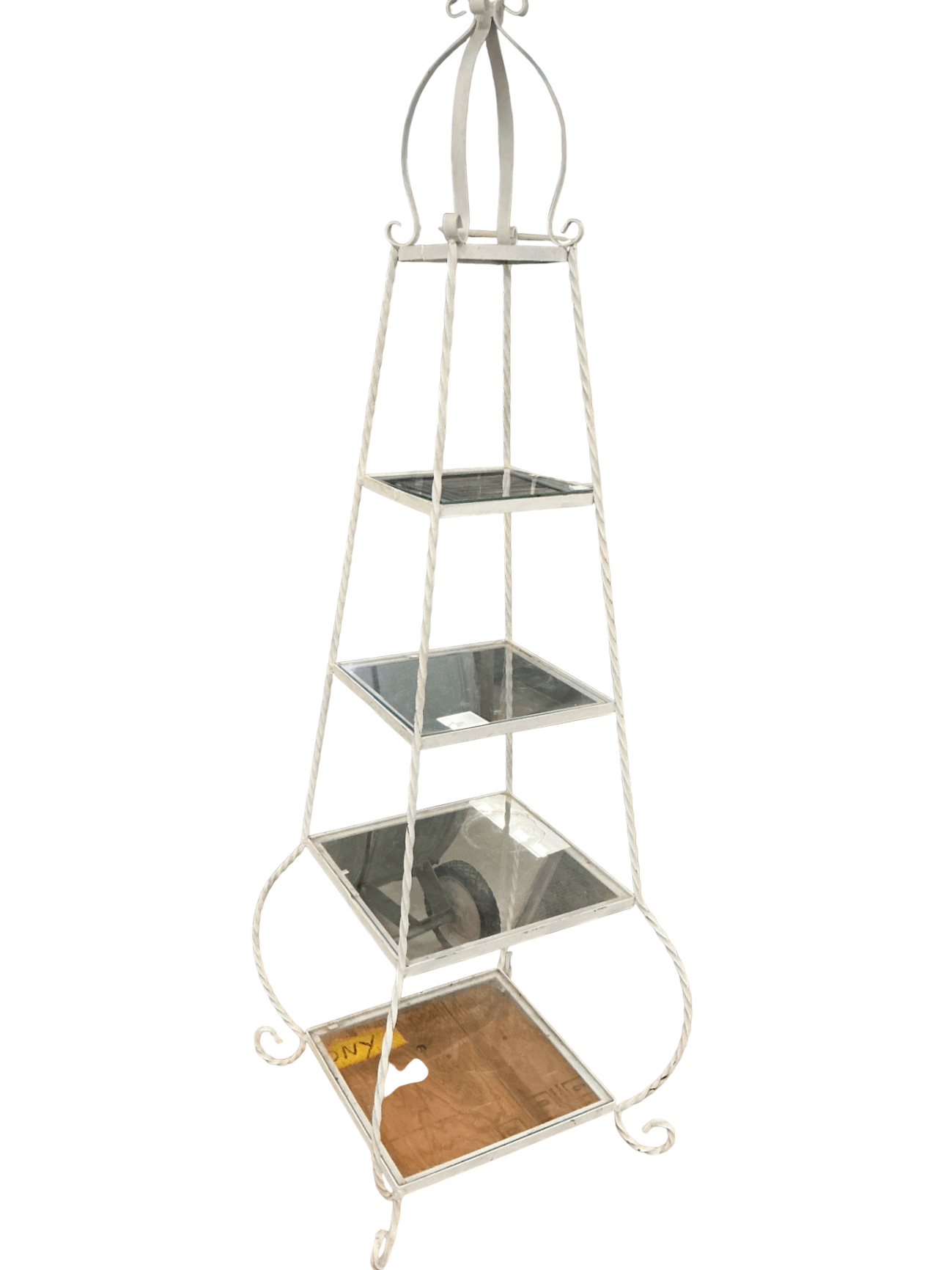 Four-Tier Victorian-Style Glass Shelf - 25" x 72"