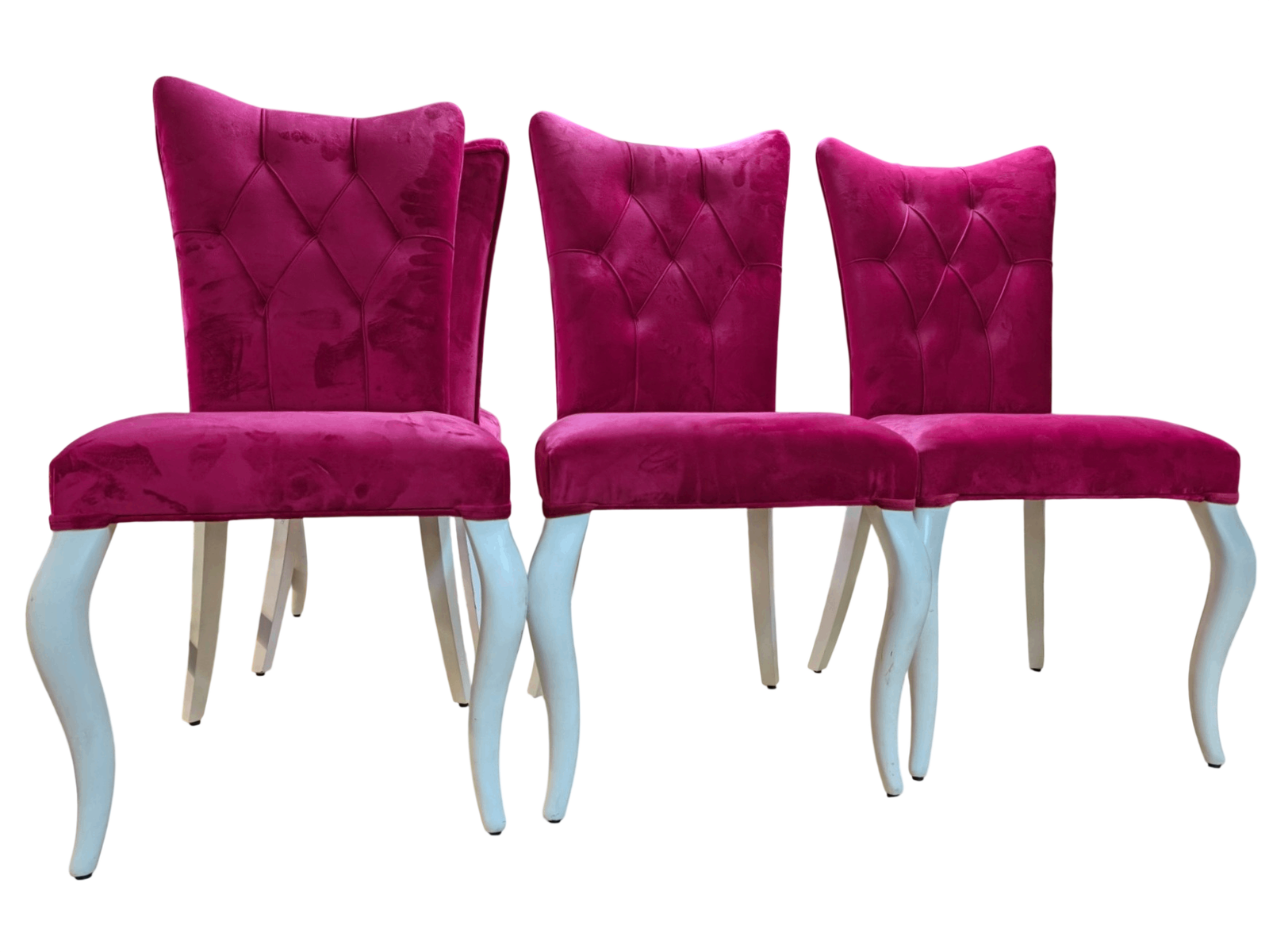 4 Vibrant Rose Upholstered Chairs (set of 4)