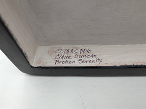 Claire Duncan signed, "Broken Serenity" 20.75" x 7"