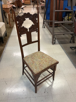 Antique Renaissance/Baroque Revival oak Side Chair,