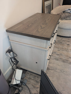 Aspenhome Aged Ivory Oak Wood 41" x 15" x 31" Dresser