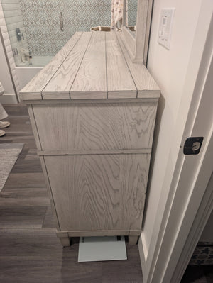 Legacy Classic Belhaven Weathered Plank 8 Drawer Dresser With Mirror (69 in x 19 in x 39 in)