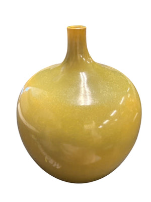 Polia Pillin Signed Yellow Bottle-Form Studio Pottery Vase, Approx. 6 In.