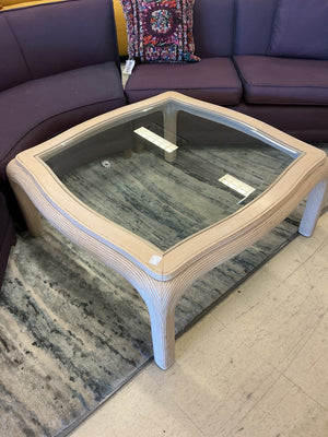 American Drew White Wash Wood Coffee Table 36 X 36