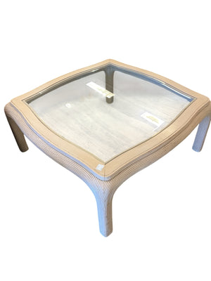 American Drew White Wash Wood Coffee Table 36 X 36