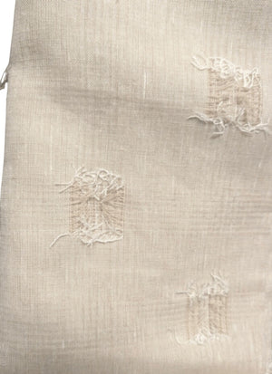 Curtains Tan w/ Distressd Pattern L100" x W51" PAIR