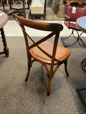 Cross Back Woven Seat Side Chairs (set of 4)