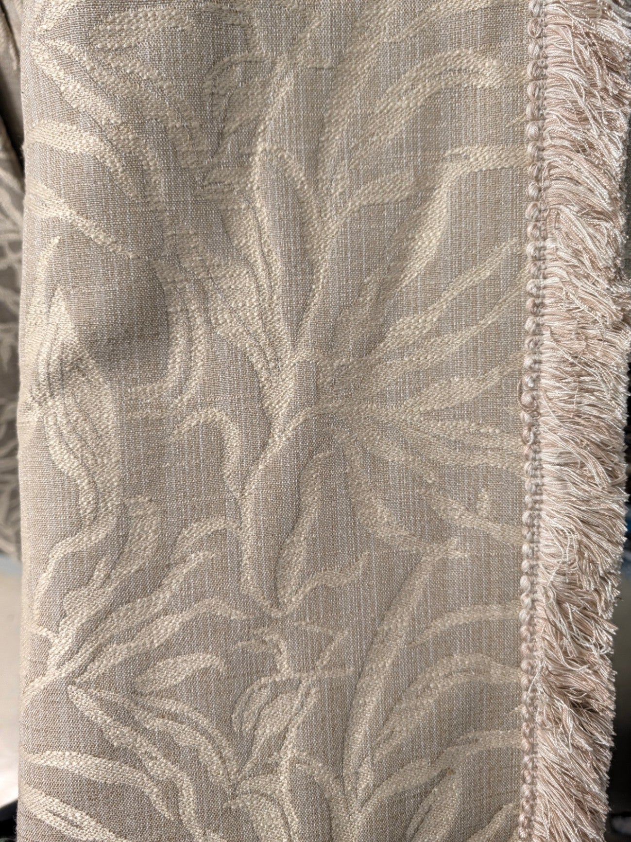 Curtains Tan/Gold w/ Pattern L105" x 86" PAIR