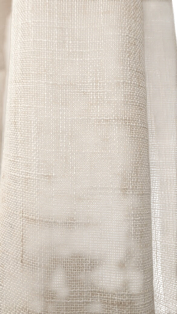 NEEDS APPROVAL Curtains Shorter Sheer Cream 52" x 82"
