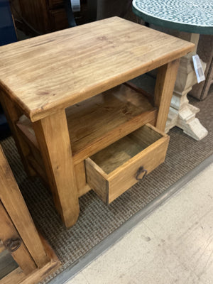 Rustic Open Shelf End Table 24x16x24