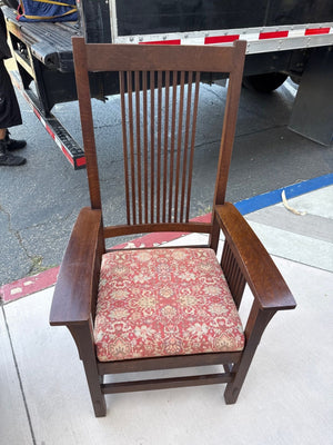 Stickley Brothers “Quaint Furniture” Mission Oak Spindle-Back Armchair, c. 1910–1920