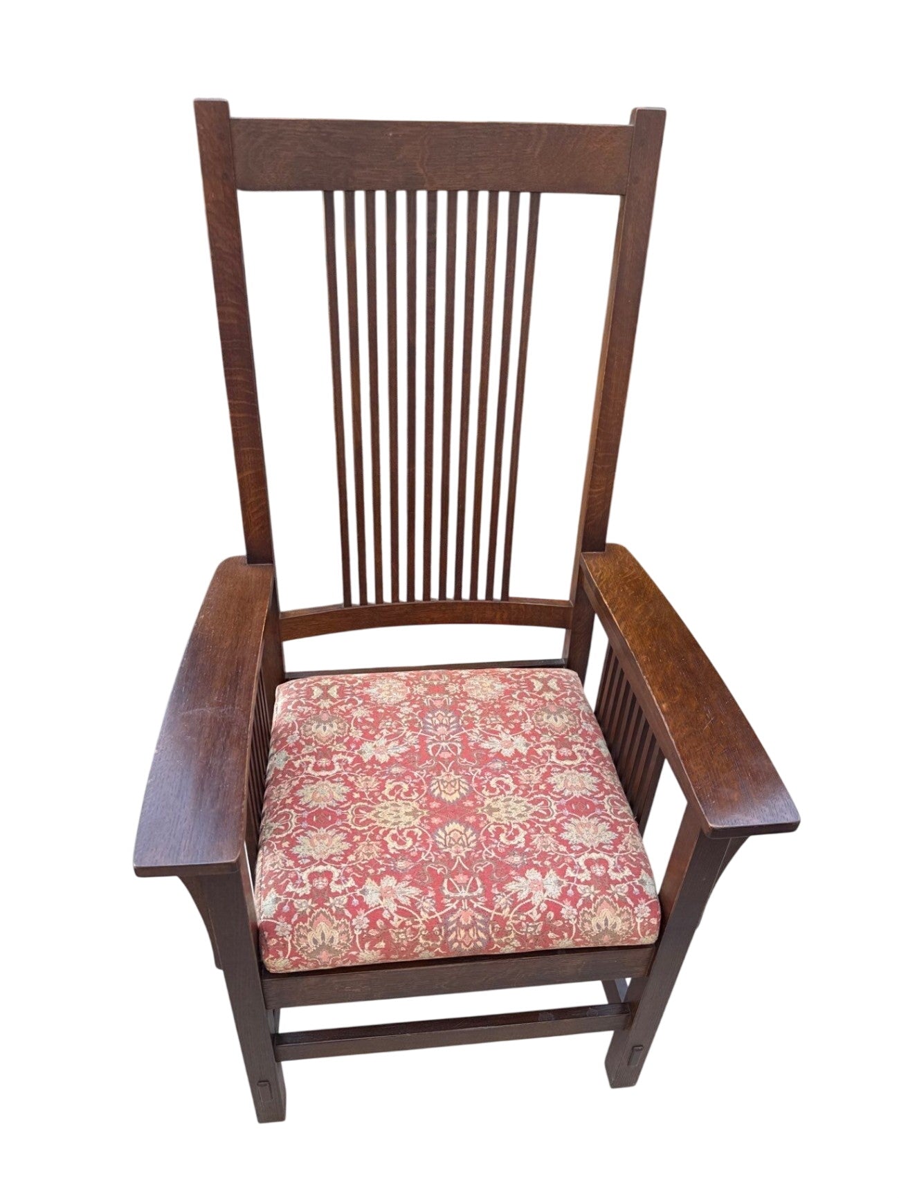 Stickley Brothers “Quaint Furniture” Mission Oak Spindle-Back Armchair, c. 1910–1920